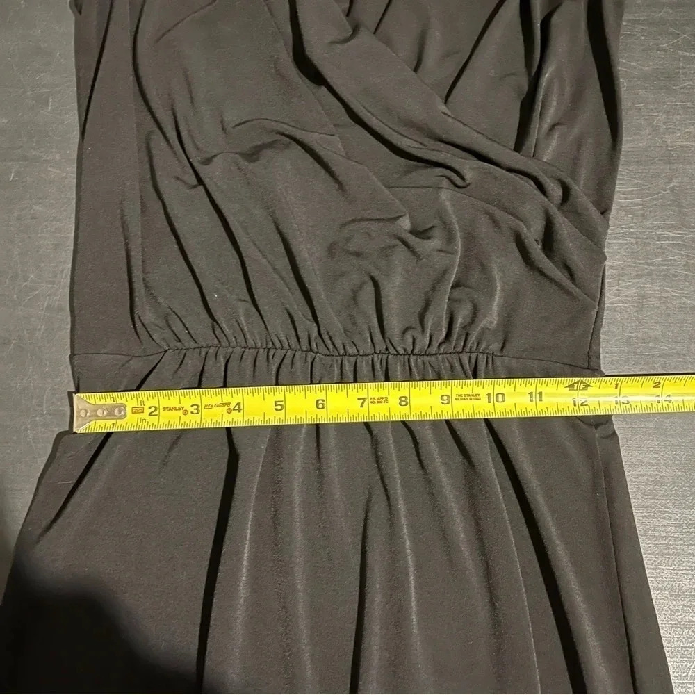 Moda International Womens Black Sleeveless Faux Wrap Casual Maxi Dress Size M - Picture 8 of 8